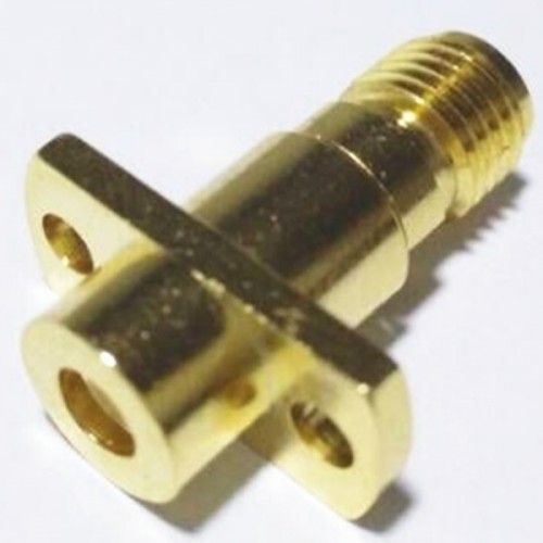 SMA 母转SMP公(有限制动)带两孔法兰 DC18GHz SMA-K转SMP-J